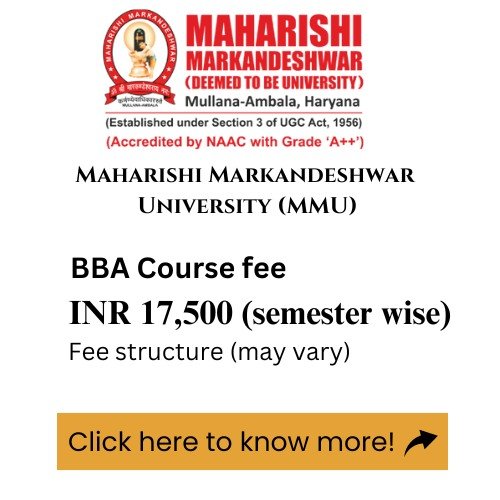 Maharishi Markandeshwar uni bba fees