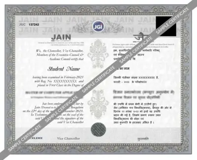 jain Certificate