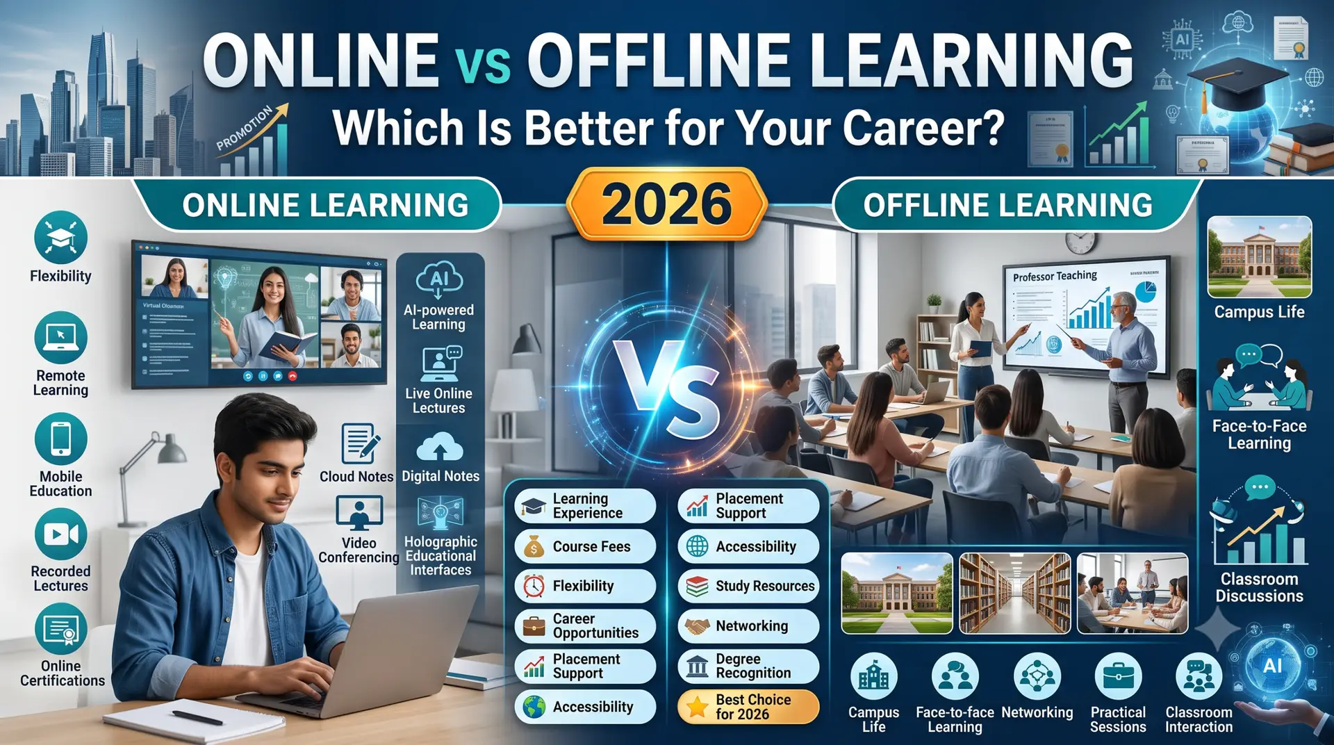 Online vs Offline Learning: Which Learning Method Is Better for Your Career in 2026?