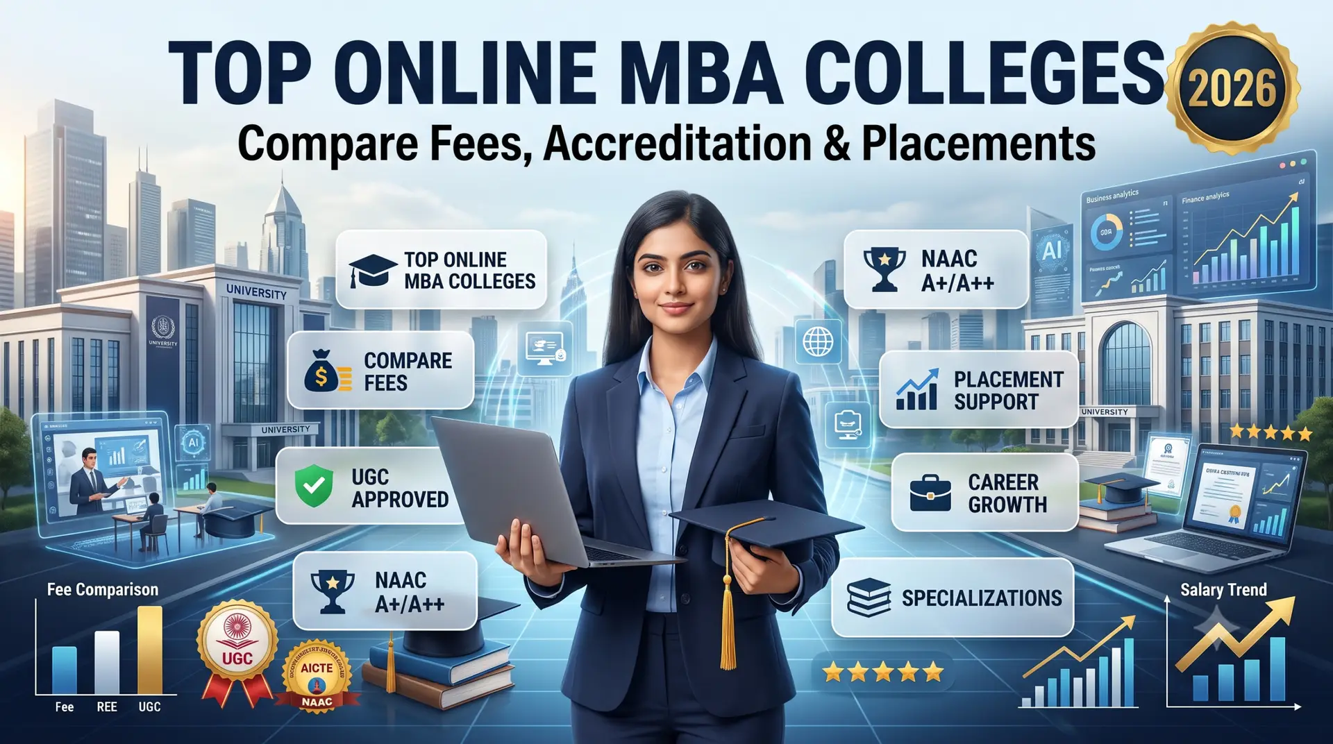 Top Online MBA Colleges in India: Compare Fees, Accreditation & Placements